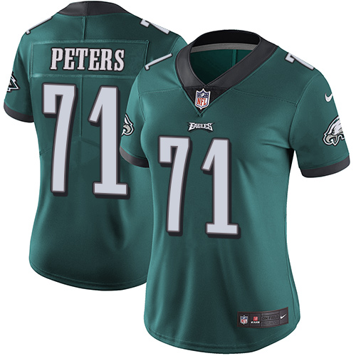 Philadelphia Eagles #71 Jason Peters Midnight Green Team Color Women's Stitched Vapor Untouchable Limited Jersey Womens cheap jerseys for sale - CheapJerseys.Shop