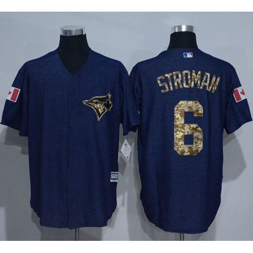 Toronto Blue Jays #6 Marcus Stroman Denim Blue Salute to Service Stitched Jersey Men's cheap jerseys for sale - CheapJerseys.Shop