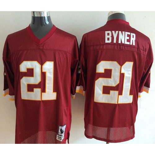 Mitchell And Ness Washington Commanders #21 Earnest Byner Red Throwback Stitched Jersey Men's cheap jerseys for sale - CheapJerseys.Shop