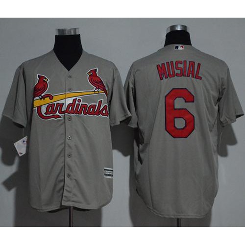St.Louis Cardinals #6 Stan Musial Grey New Cool Base Stitched Jersey Men's cheap jerseys for sale - CheapJerseys.Shop