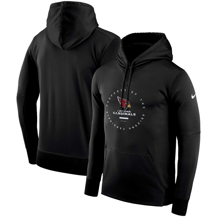 Arizona Cardinals Sideline Property Of Wordmark Logo Performance Pullover Hoodie Black cheap jerseys for sale - CheapJerseys.Shop