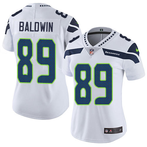Seattle Seahawks #89 Doug Baldwin White Women's Stitched Vapor Untouchable Limited Jersey Womens cheap jerseys for sale - CheapJerseys.Shop