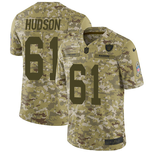 Las Vegas Raiders #61 Rodney Hudson Camo Men's Stitched Limited 2018 Salute To Service Jersey Men's cheap jerseys for sale - CheapJerseys.Shop
