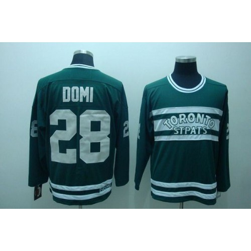 Maple Toronto Maple Leafs #28 Tie Domi Stitched Green CCM Throwback Jersey Men's cheap jerseys for sale - CheapJerseys.Shop