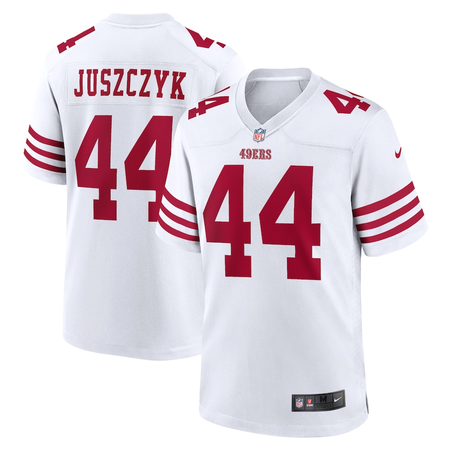 San Francisco 49ers #44 Kyle Juszczyk Men's 2022 Player Game Jersey - White cheap jerseys for sale - CheapJerseys.Shop