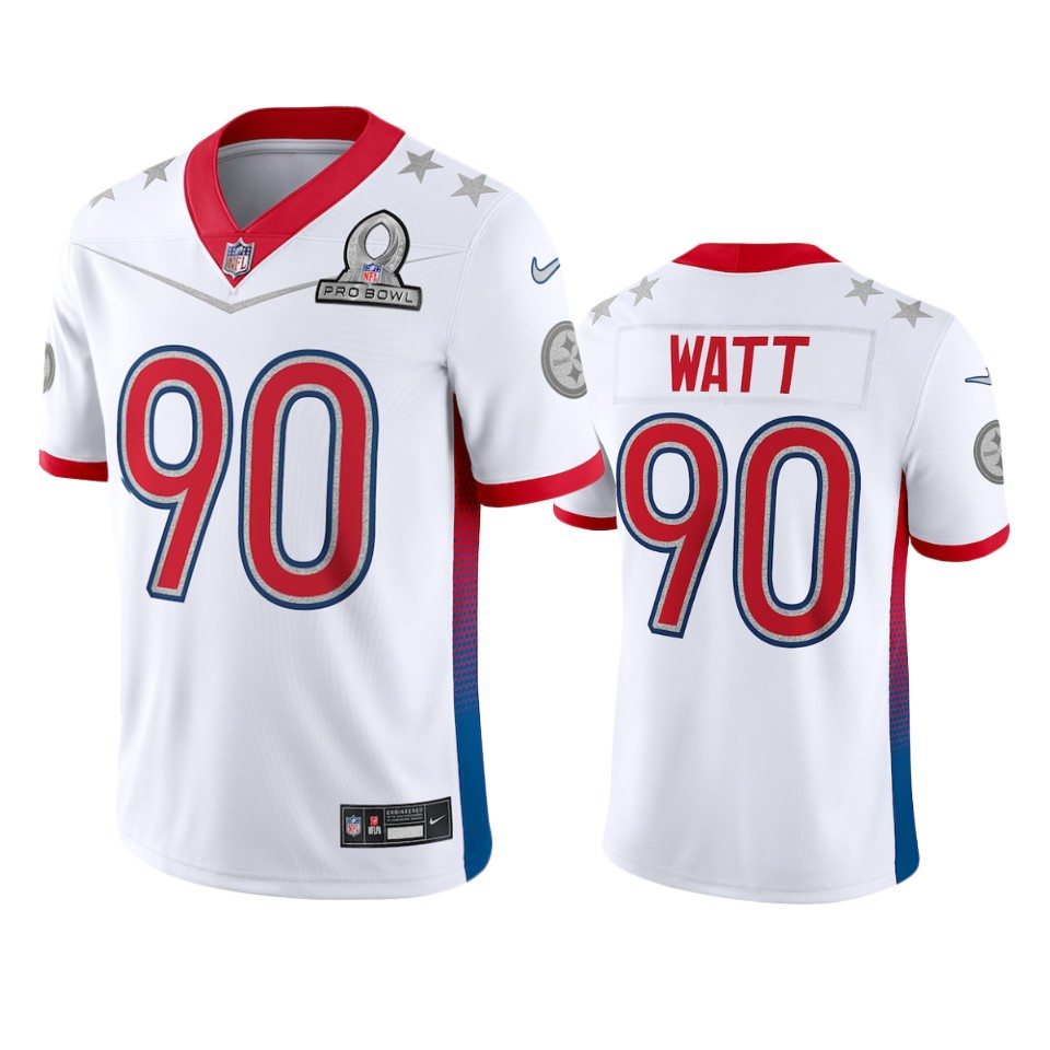 Steelers #90 T.J. Watt Men's 2022 AFC Pro Bowl Game Jersey White cheap jerseys for sale - CheapJerseys.Shop