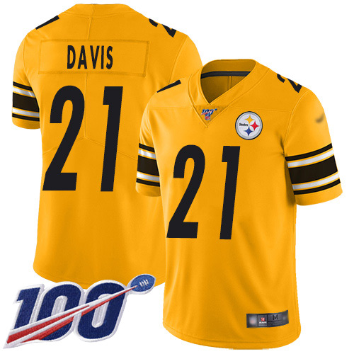 Pittsburgh Steelers #21 Sean Davis Gold Men's Stitched Limited Inverted Legend 100th Season Jersey Men's cheap jerseys for sale - CheapJerseys.Shop