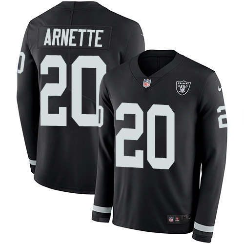 Las Vegas Raiders #20 Damon Arnette Black Team Color Youth Stitched Limited Therma Long Sleeve Jersey Youth cheap jerseys for sale - CheapJerseys.Shop