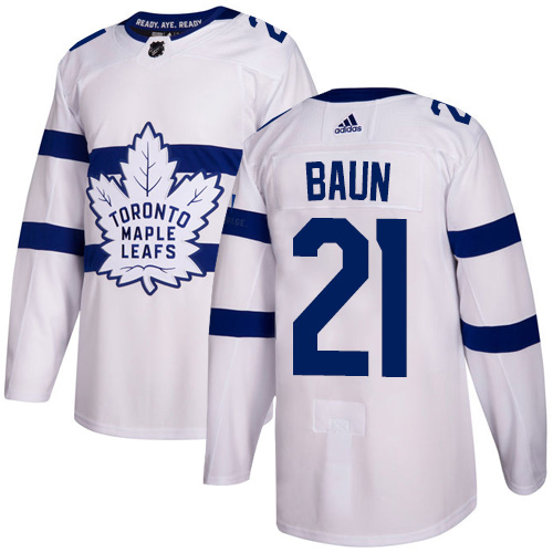 Maple Toronto Maple Leafs #21 Bobby Baun White Authentic 2018 Stadium Series Stitched Jersey Men's cheap jerseys for sale - CheapJerseys.Shop