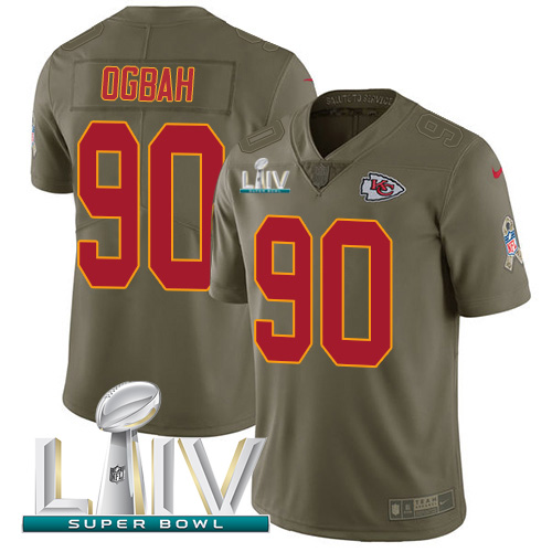 Kansas City Chiefs #90 Emmanuel Ogbah Olive Super Bowl LIV 2020 Youth Stitched Limited 2017 Salute To Service Jersey Youth cheap jerseys for sale - CheapJerseys.Shop