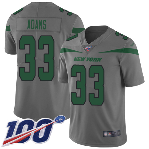 New York Jets #33 Jamal Adams Gray Men's Stitched Limited Inverted Legend 100th Season Jersey Men's cheap jerseys for sale - CheapJerseys.Shop