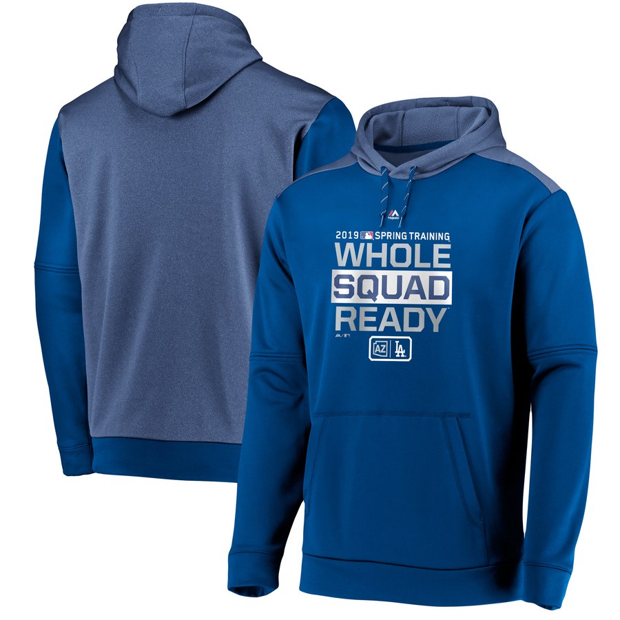 Los Angeles Dodgers Majestic 2019 Spring Training Authentic Collection Pullover Hoodie Royal cheap jerseys for sale - CheapJerseys.Shop