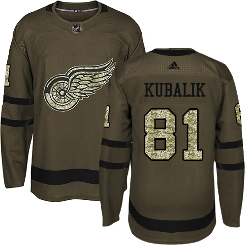 Red Wings #81 Dominik Kubalik Green Salute To Service Stitched Jersey cheap jerseys for sale - CheapJerseys.Shop