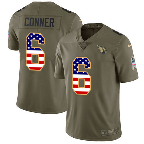 Cardinals #6 James Conner Olive/USA Flag Men's Stitched Limited 2017 Salute To Service Jersey cheap jerseys for sale - CheapJerseys.Shop