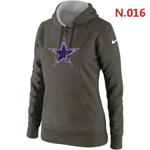 Women's Dallas Cowboys Logo Pullover Hoodie Dark Grey cheap jerseys for sale - CheapJerseys.Shop