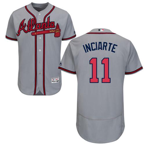Atlanta Braves #11 Ender Inciarte Grey Flexbase Authentic Collection Stitched Jersey Men's cheap jerseys for sale - CheapJerseys.Shop