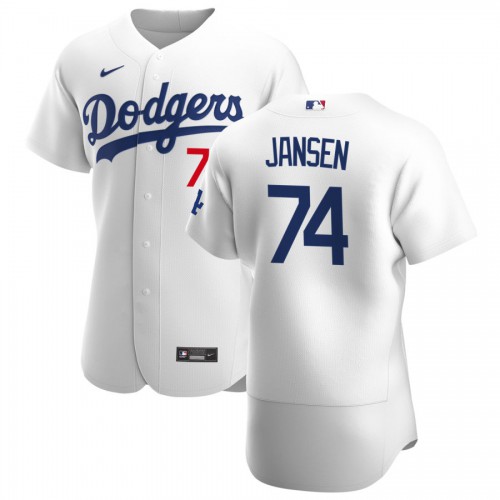 Los Angeles Los Angeles Dodgers #74 Kenley Jansen Men's White Home 2020 Authentic Player Jersey Men's cheap jerseys for sale - CheapJerseys.Shop