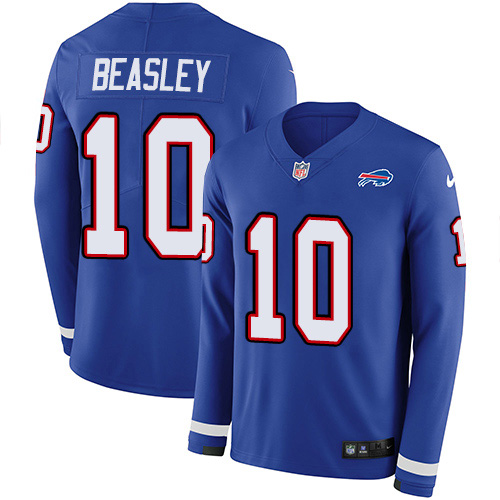 Buffalo Bills #10 Cole Beasley Royal Blue Team Color Men's Stitched Limited Therma Long Sleeve Jersey Men's cheap jerseys for sale - CheapJerseys.Shop