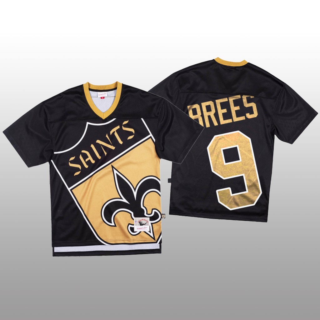 New Orleans Saints #9 Drew Brees Black Men's Mitchell & Nell Big Face Fashion Limited Jersey cheap jerseys for sale - CheapJerseys.Shop