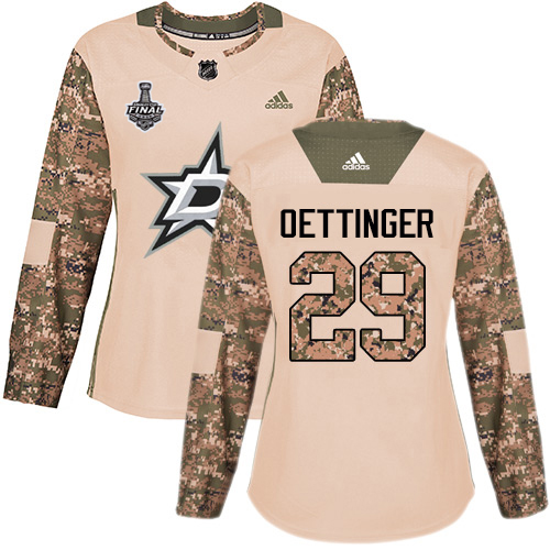 Dallas Stars #29 Jake Oettinger Camo Authentic 2017 Veterans Day Women's 2020 Stanley Cup Final Stitched Jersey Womens cheap jerseys for sale - CheapJerseys.Shop