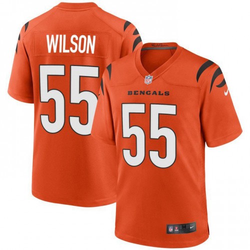 Cincinnati Cincinnati Bengals ##55 Logan Wilson Orange Alternate Game Jersey Men's cheap jerseys for sale - CheapJerseys.Shop