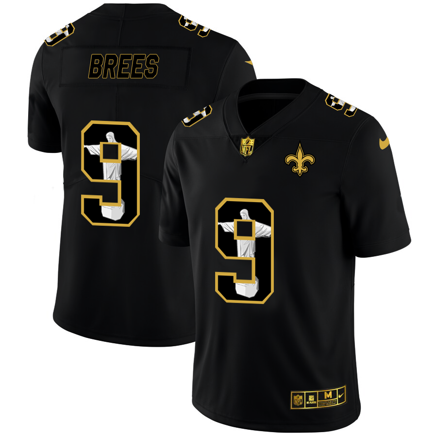 New Orleans Saints #9 Drew Brees Carbon Black Vapor Cristo Redentor Limited Jersey cheap jerseys for sale - CheapJerseys.Shop