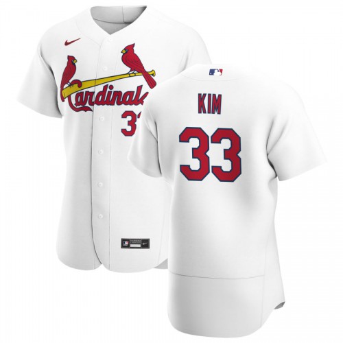 St. Louis St.Louis Cardinals #33 Kwang Hyun Kim Men's White Home 2020 Authentic Player Jersey Men's cheap jerseys for sale - CheapJerseys.Shop