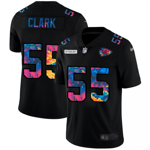 Kansas City Kansas City Chiefs #55 Frank Clark Men's Multi-Color Black 2020 Crucial Catch Vapor Untouchable Limited Jersey Men's cheap jerseys for sale - CheapJerseys.Shop