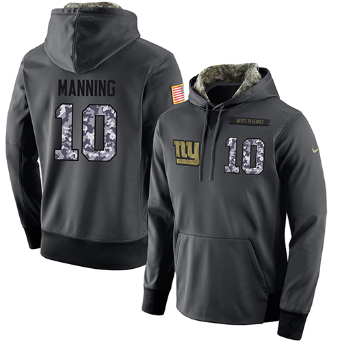 Men's New York Giants #10 Eli Manning Stitched Black Anthracite Salute To Service Player Performance Hoodie cheap jerseys for sale - CheapJerseys.Shop