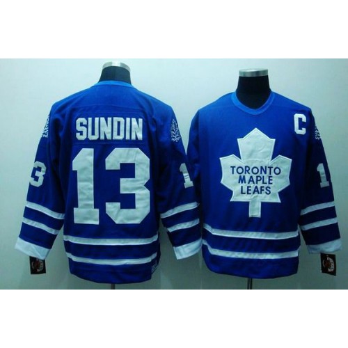 Maple Toronto Maple Leafs #13 Mats Sundin Stitched Blue CCM Throwback Jersey Men's cheap jerseys for sale - CheapJerseys.Shop