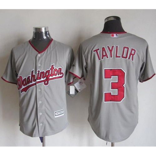 Washington Nationals #3 Michael Taylor Grey New Cool Base Stitched Jersey Men's cheap jerseys for sale - CheapJerseys.Shop