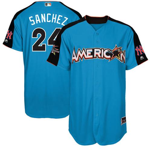 New York Yankees #24 Gary Sanchez Blue 2017 All-Star American League Stitched Youth Jersey Youth cheap jerseys for sale - CheapJerseys.Shop