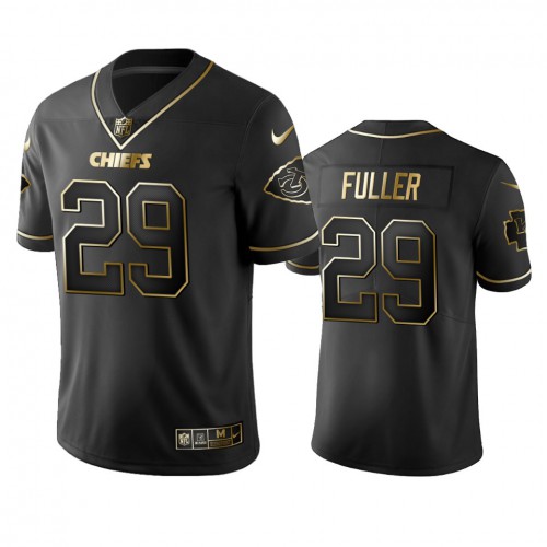 Kansas City Chiefs #29 Kendall Fuller Black Golden Limited Edition Stitched Jersey Men's cheap jerseys for sale - CheapJerseys.Shop