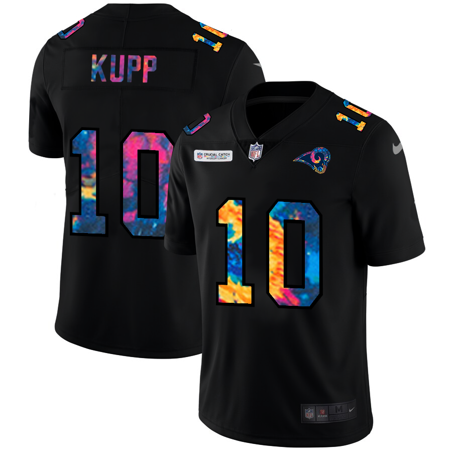 Los Angeles Rams #10 Cooper Kupp Men's Multi-Color Black 2020 Crucial Catch Vapor Untouchable Limited Jersey cheap jerseys for sale - CheapJerseys.Shop