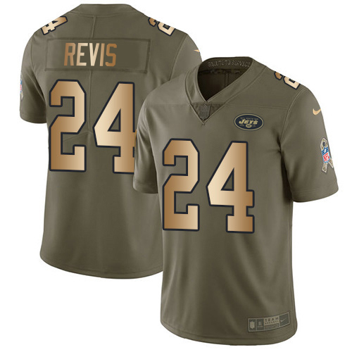 Jets #24 Darrelle Revis Olive/Gold Youth Stitched Limited 2017 Salute To Service Jersey cheap jerseys for sale - CheapJerseys.Shop