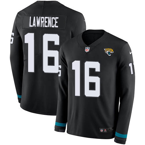 Jaguars #16 Trevor Lawrence Black Team Color Women's Stitched Limited Therma Long Sleeve Jersey cheap jerseys for sale - CheapJerseys.Shop