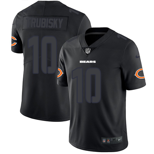 Chicago Bears #10 Mitchell Trubisky Black Men's Stitched Limited Rush Impact Jersey Men's cheap jerseys for sale - CheapJerseys.Shop