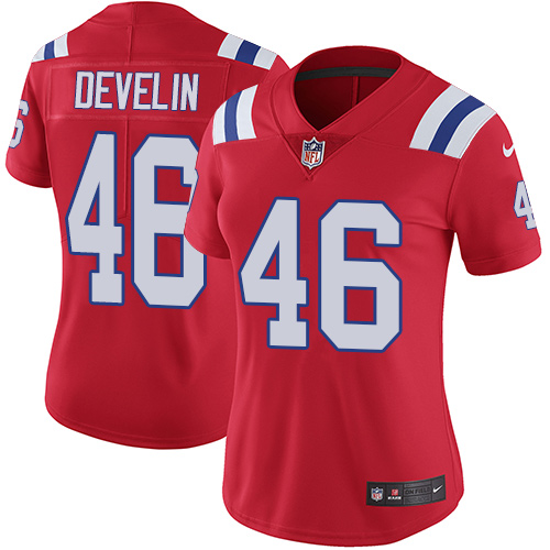 New England Patriots #46 James Develin Red Alternate Women's Stitched Vapor Untouchable Limited Jersey Womens cheap jerseys for sale - CheapJerseys.Shop