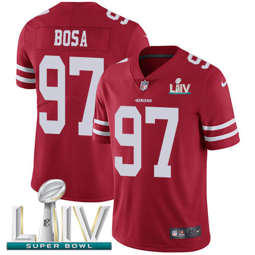 49ers #97 Nick Bosa Red Super Bowl LIV 2020 Team Color Youth Stitched Vapor Untouchable Limited Jersey cheap jerseys for sale - CheapJerseys.Shop
