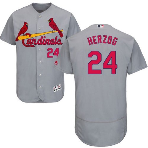 St.Louis Cardinals #24 Whitey Herzog Grey Flexbase Authentic Collection Stitched Jersey Men's cheap jerseys for sale - CheapJerseys.Shop