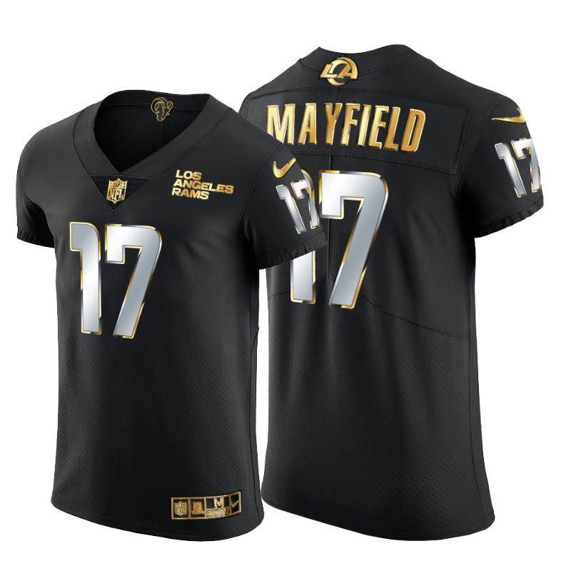 Los Angeles Rams #17 Baker Mayfield Men's Black Edition Vapor Untouchable Elite Jersey cheap jerseys for sale - CheapJerseys.Shop