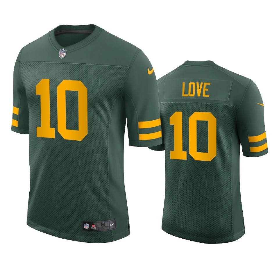 Green Bay Packers #10 Jordan Love Men's Alternate Vapor Limited Player Jersey - Green cheap jerseys for sale - CheapJerseys.Shop