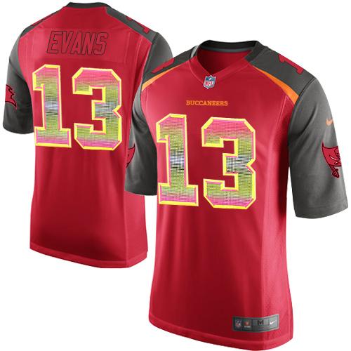 Buccaneers #13 Mike Evans Red Team Color Men's Stitched Limited Strobe Jersey cheap jerseys for sale - CheapJerseys.Shop