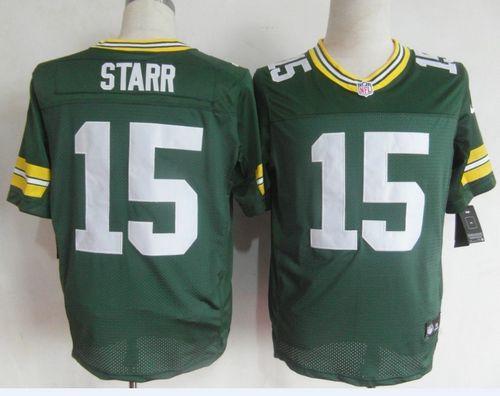 Packers #15 Bart Starr Green Team Color Men's Stitched Elite Jersey cheap jerseys for sale - CheapJerseys.Shop