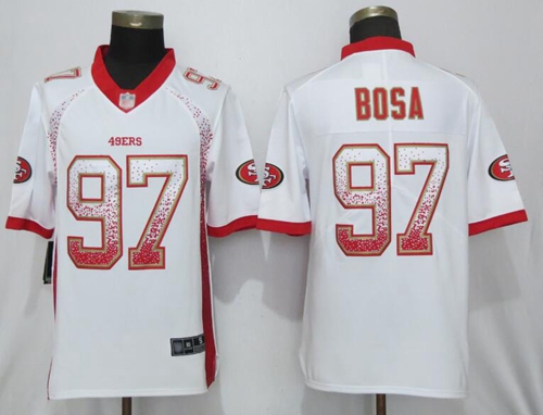 49ers #97 Nick Bosa White Men's Stitched Limited Rush Drift Fashion Jersey cheap jerseys for sale - CheapJerseys.Shop
