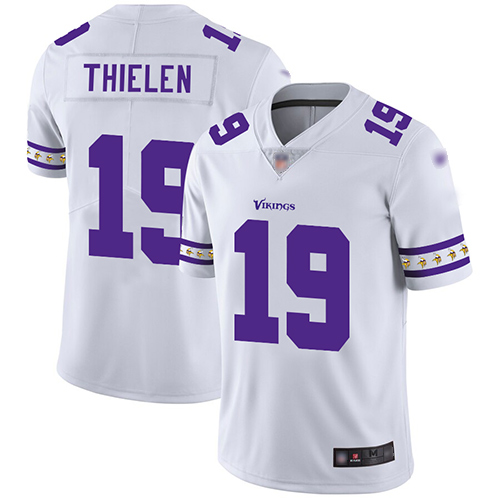 Vikings #19 Adam Thielen White Men's Stitched Limited Team Logo Fashion Jersey cheap jerseys for sale - CheapJerseys.Shop