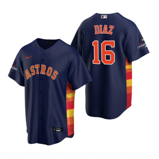 Houston Astros #16 Aledmys Diaz Men's 2021 World Series Game Jersey - Navy cheap jerseys for sale - CheapJerseys.Shop