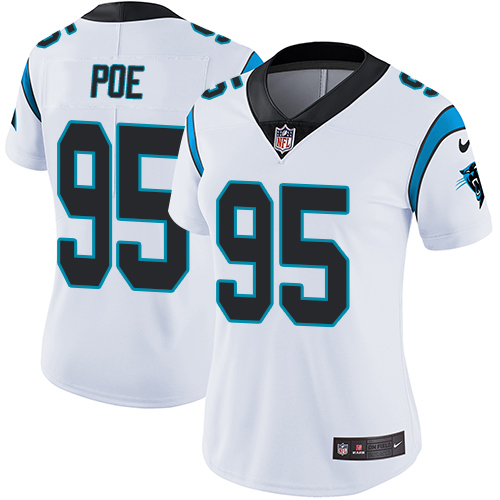 Carolina Panthers #95 Dontari Poe White Women's Stitched Vapor Untouchable Limited Jersey Womens cheap jerseys for sale - CheapJerseys.Shop