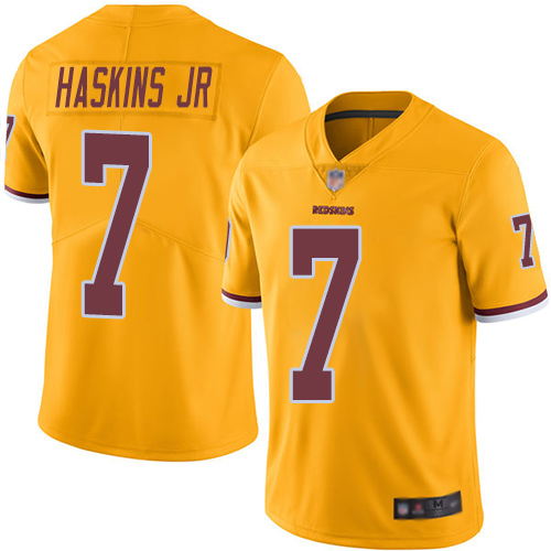 Washington Commanders #7 Dwayne Haskins Jr Gold Men's Stitched Limited Rush Jersey Men's cheap jerseys for sale - CheapJerseys.Shop