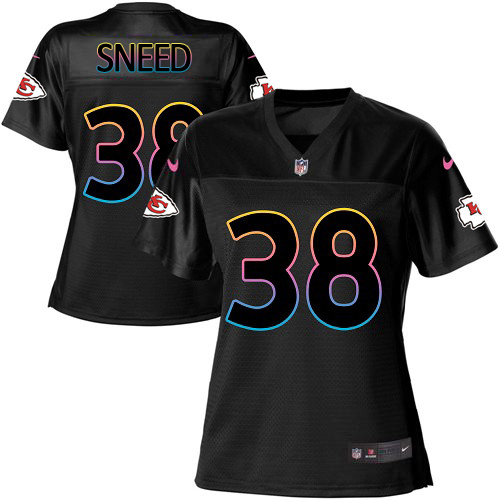 Chiefs #38 L'Jarius Sneed Black Women's Fashion Game Jersey cheap jerseys for sale - CheapJerseys.Shop